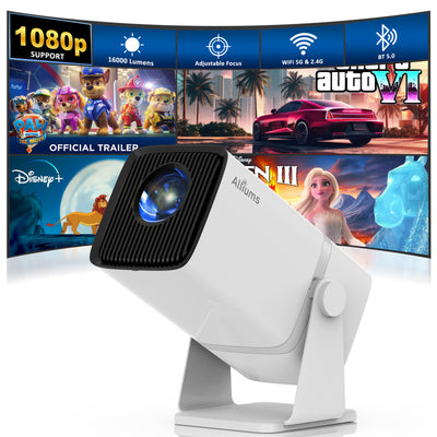 Mini Projector with 5G WiFi, 1080P Supported, Portable Projector