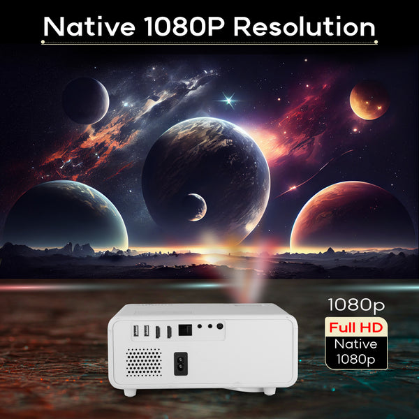 Mini Portable Projector with 1080p Full HD Resolution