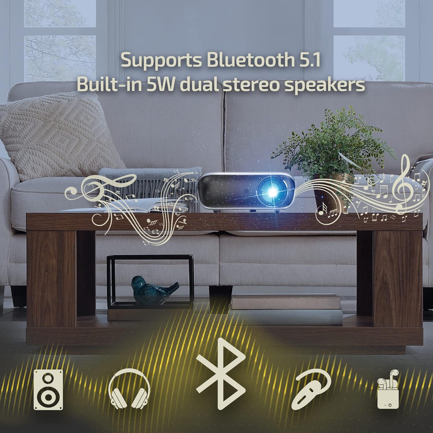 4K Projector with 10,000 Lumens, 300
