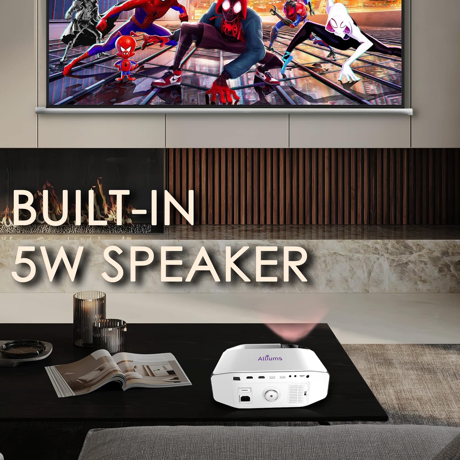 4K Projector with Wi-Fi & Bluetooth