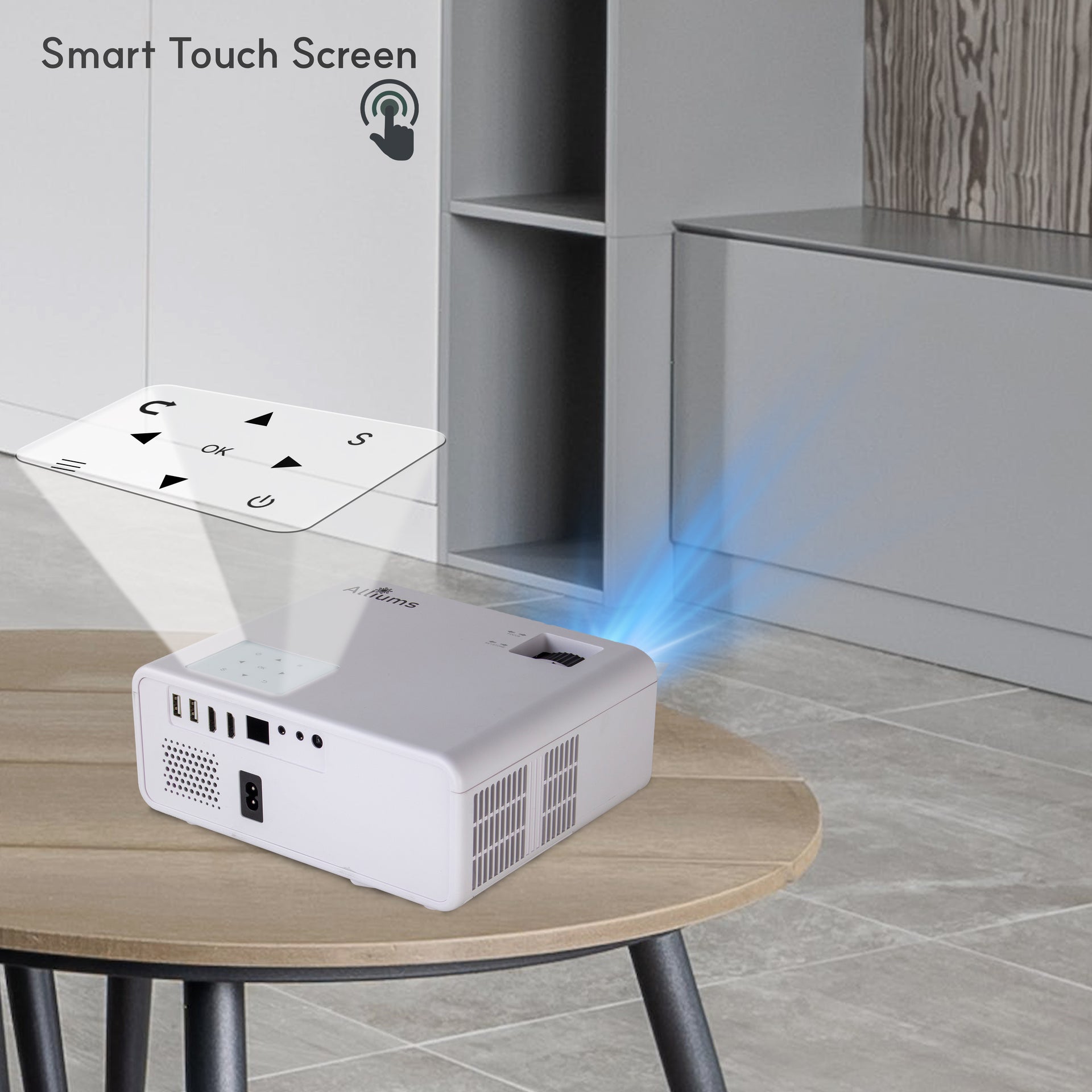 Mini Portable Projector with 1080p Full HD Resolution