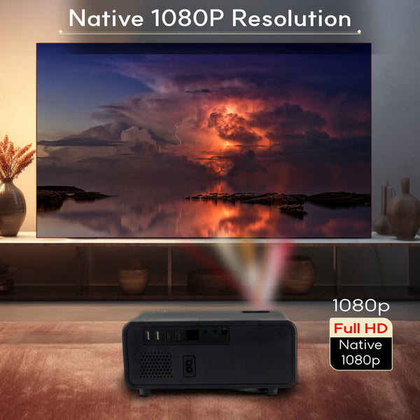Mini Portable Projector with 1080p Full HD Resolution