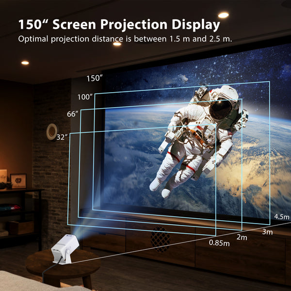 Mini Projector with 5G WiFi, 1080P Supported, Portable Projector